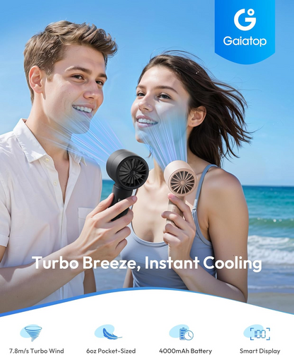 RECHARGEABLE TURBO HANDHELD FAN